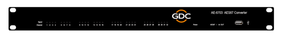 AES67/AES3 32+32-channel Bidirectional Converter Back