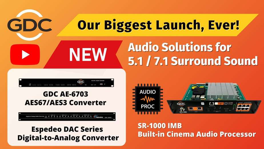 Our Biggest Launch, Ever! New GDC Audio Solutions for 5.1/7.1 Surround Sound