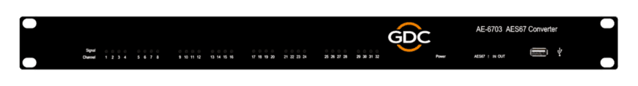 AES67/AES3 32+32-channel Bidirectional Converter | GDC Technology