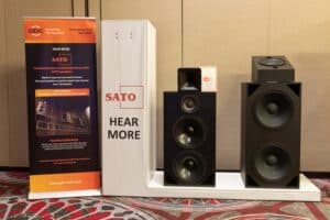 SATO speaker static showcase at CinemaCon 2023(resized)